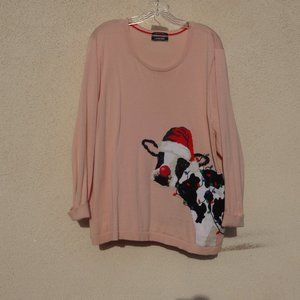 Lands End XXL Cow Sweater